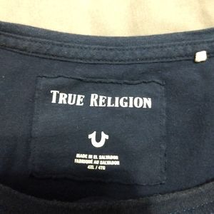 True religion big and tall blue shirt